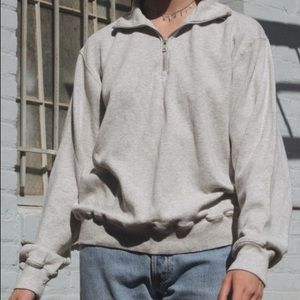 Brandy Melville Grey Quarter Zip